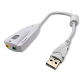 Звуковая карта с кабелем USB white 