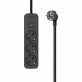 Сетевой фильтр 0.5м Perfeo 3 розетки 16A black 