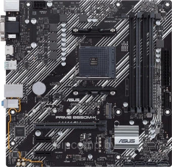 Плата AM4 Asus B550M-K Prime 4xDDR4 2xM.2 mATX 