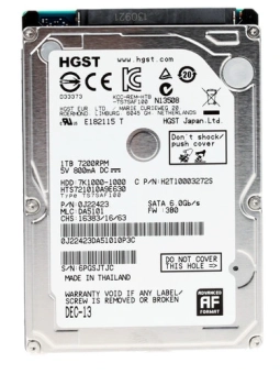 Мобильный HDD 2,5" 1Tb HGST A9E630 7200 32Mb 
