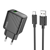 ЗУ сетевое USB Hoco CS21A + кабель Type-C 18W 
