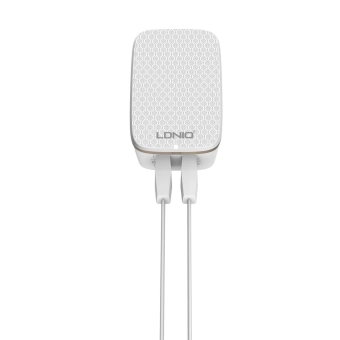 ЗУ сетевое USB Ldnio A2204 2xUSB + кабель microUSB 