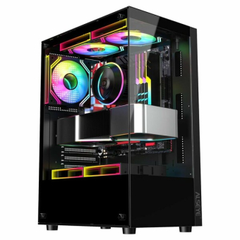 Корпус ATX Alseye Spider-B 5x120RGB black 