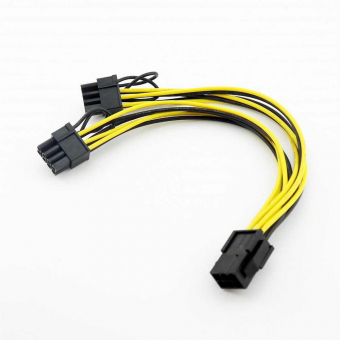 Переходник питания видеокарт PCI-E 6pin to 2x(6+2) 