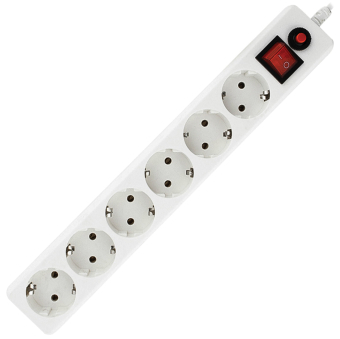 Сетевой фильтр 5м Гарнизон EHW-15 6 розеток white 