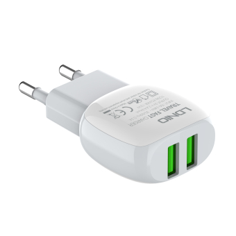 ЗУ сетевое USB Ldnio A2218+ кабель Type-C 2.4A 