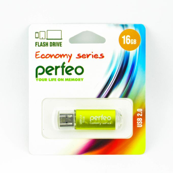 Флешка USB 16Gb Perfeo E01 gold 