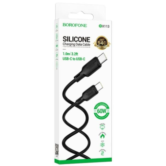 Кабель Type-C (M-M) 1м Borofone BX113 3A 60W 